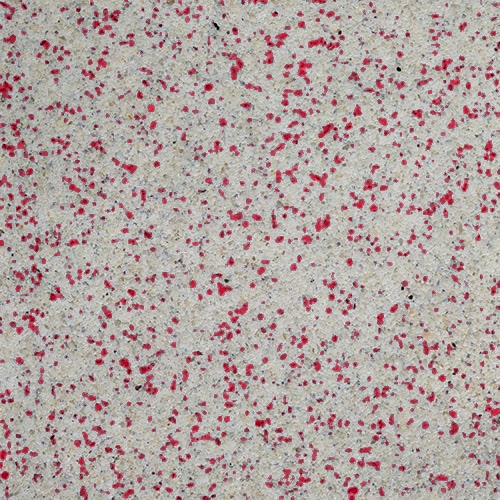 Muestra física de cristales de cuarzo tono Soft Red (Rojo Suave / Coral) Súper Brite® para spas y piscinas de diseño