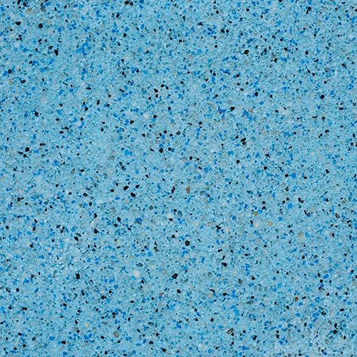 Muestra física de cristales de cuarzo 99% puro tono Tahoe Blue (Azul Tahoe) Súper Brite® para piscinas
