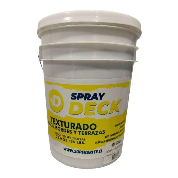 Balde de 20kg de recubrimiento polimérico texturado Spray Deck para soláriums Ingeprex